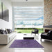 Square Machine Washable Industrial Modern Purple Rug in a Living Room, wshurb957