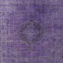 Square Mid-Century Modern Purple Persian Rug, urb957