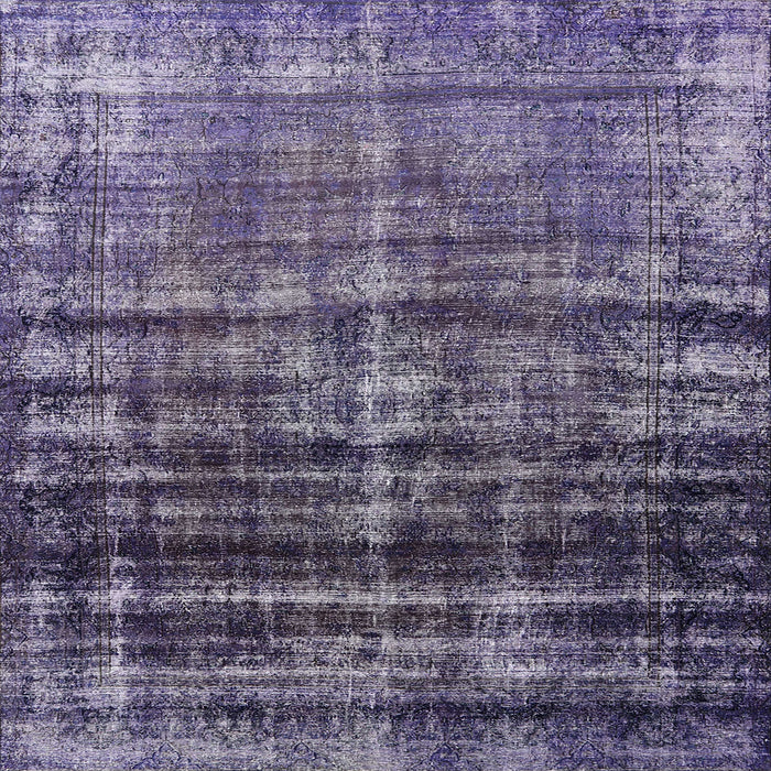 Square Machine Washable Industrial Modern Purple Haze Purple Rug, wshurb958