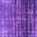 Square Machine Washable Persian Purple Bohemian Area Rugs, wshurb958pur