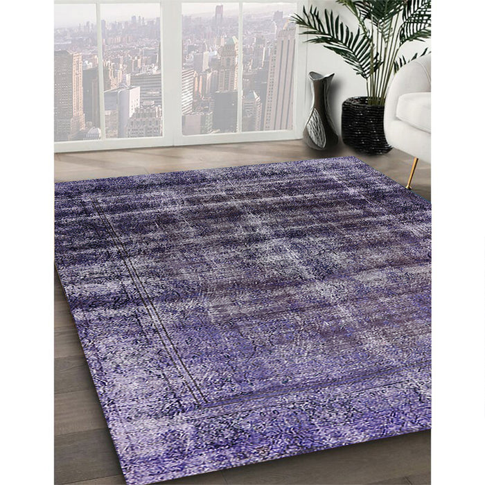 Machine Washable Industrial Modern Purple Haze Purple Rug in a Family Room, wshurb958