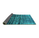 Sideview of Persian Turquoise Bohemian Rug, urb958turq