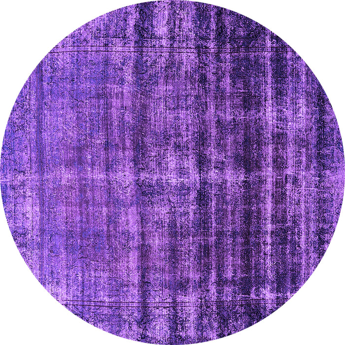 Round Persian Purple Bohemian Rug, urb958pur