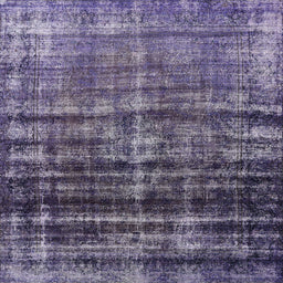 Square Mid-Century Modern Purple Persian Rug, urb958