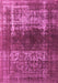 Machine Washable Oriental Pink Industrial Rug, wshurb959pnk