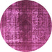 Round Oriental Pink Industrial Rug, urb959pnk