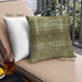 Front View of Mid-Century Modern Urban Square Brass Green Throw Pillow, 18 inch by 18 inch, pwurb959