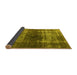 Sideview of Oriental Yellow Industrial Rug, urb959yw