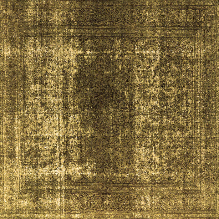 Square Oriental Brown Industrial Rug, urb959brn