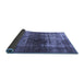 Sideview of Oriental Blue Industrial Rug, urb959blu