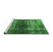 Sideview of Machine Washable Oriental Emerald Green Industrial Area Rugs, wshurb959emgrn