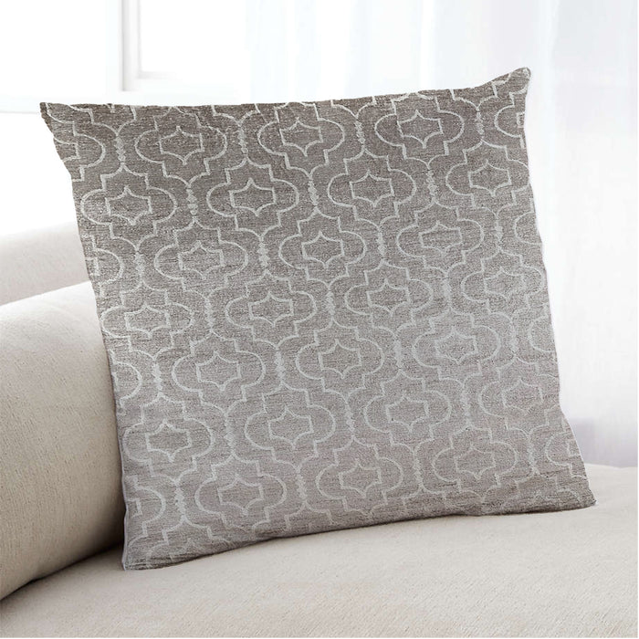 Lifestyle Image of Mid-Century Modern Urban Square Rose Dust Purple Throw Pillow, 18 inch by 18 inch, pwurb95