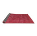 Sideview of Mid-Century Modern Red Oriental Rug, urb960