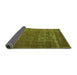 Sideview of Oriental Green Industrial Rug, urb960grn