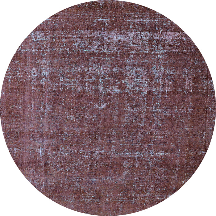Round Oriental Light Blue Industrial Rug, urb960lblu