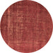 Round Oriental Brown Industrial Rug, urb960brn