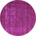 Round Oriental Purple Industrial Rug, urb960pur