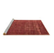 Sideview of Machine Washable Oriental Brown Industrial Rug, wshurb960brn