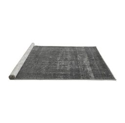 Sideview of Machine Washable Oriental Gray Industrial Rug, wshurb960gry