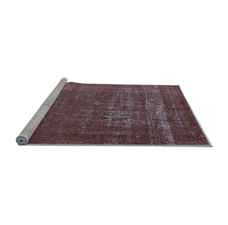 Sideview of Machine Washable Oriental Light Blue Industrial Rug, wshurb960lblu