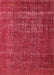 Machine Washable Industrial Modern Red Rug, wshurb960