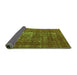 Sideview of Oriental Green Industrial Rug, urb961grn