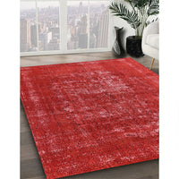 Mid-Century Modern Red Oriental Rug, urb961