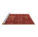 Sideview of Machine Washable Oriental Brown Industrial Rug, wshurb961brn