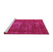 Sideview of Machine Washable Oriental Pink Industrial Rug, wshurb961pnk