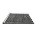 Sideview of Machine Washable Oriental Gray Industrial Rug, wshurb961gry