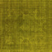 Square Machine Washable Persian Yellow Bohemian Rug, wshurb962yw