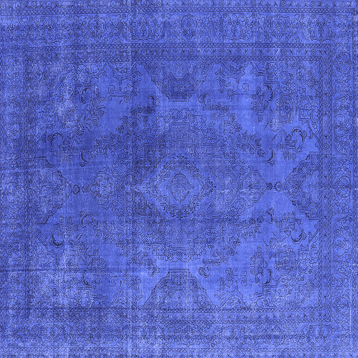 Square Machine Washable Persian Blue Bohemian Rug, wshurb962blu
