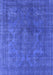 Machine Washable Persian Blue Bohemian Rug, wshurb962blu