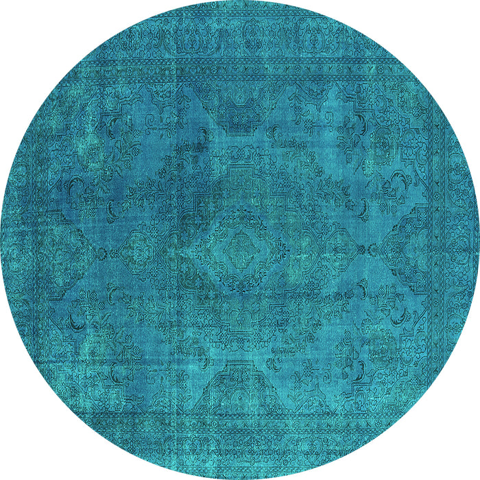 Round Persian Turquoise Bohemian Rug, urb962turq