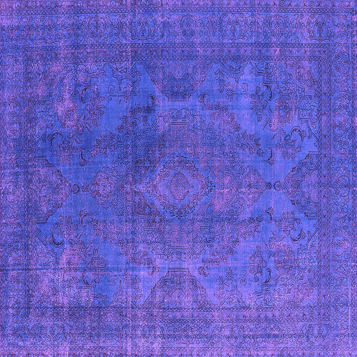 Square Machine Washable Persian Purple Bohemian Area Rugs, wshurb962pur