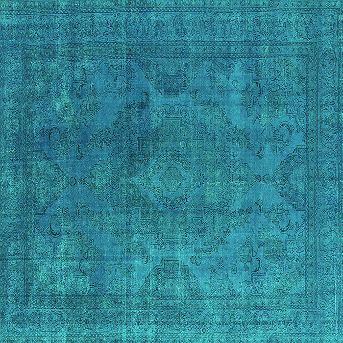 Square Persian Turquoise Bohemian Rug, urb962turq