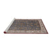 Sideview of Machine Washable Industrial Modern Rosy Pink Rug, wshurb963
