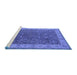 Sideview of Machine Washable Oriental Blue Traditional Rug, wshurb963blu