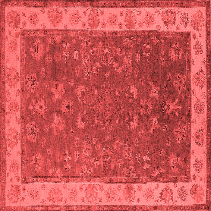 Machine Washable Oriental Red Traditional Rug, wshurb963red