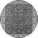 Round Oriental Gray Traditional Rug, urb963gry