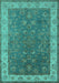 Oriental Turquoise Traditional Rug, urb963turq