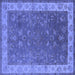 Square Oriental Blue Traditional Rug, urb963blu