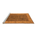 Sideview of Machine Washable Oriental Orange Traditional Area Rugs, wshurb963org