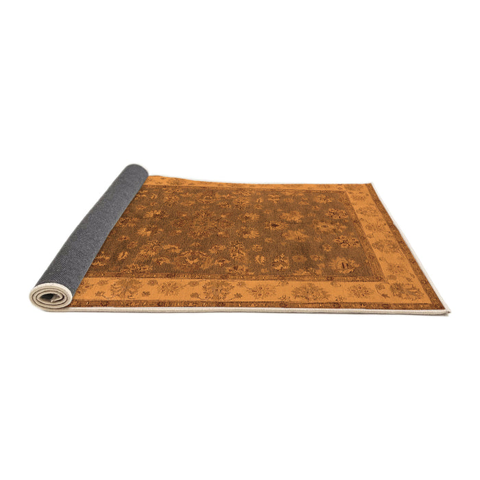 Sideview of Oriental Orange Traditional Rug, urb963org