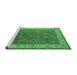 Sideview of Machine Washable Oriental Emerald Green Traditional Area Rugs, wshurb963emgrn