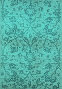 Oriental Turquoise Industrial Rug, urb964turq