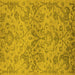 Square Oriental Yellow Industrial Rug, urb964yw