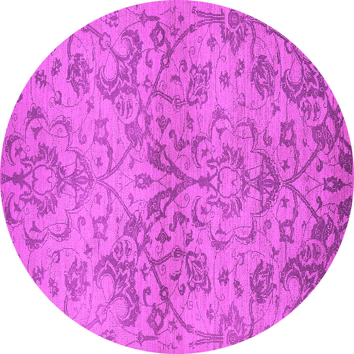 Round Oriental Pink Industrial Rug, urb964pnk
