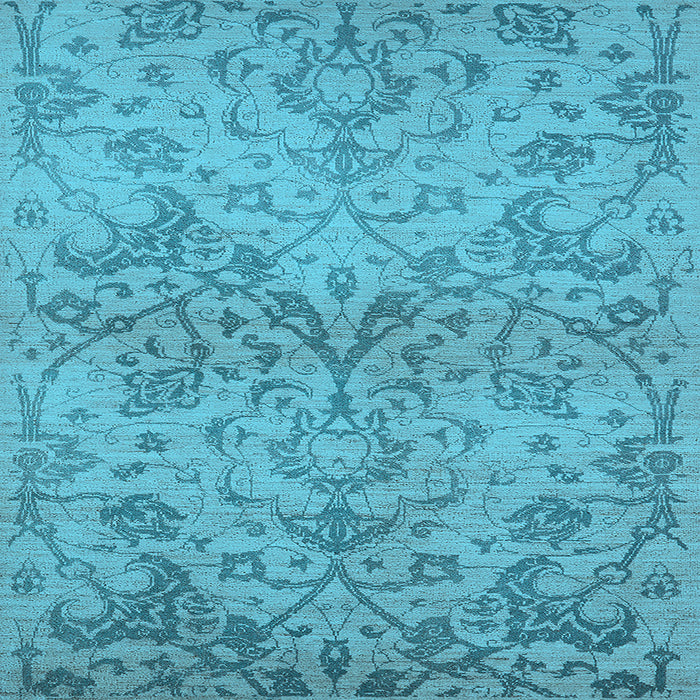 Square Oriental Light Blue Industrial Rug, urb964lblu