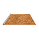 Sideview of Machine Washable Oriental Orange Industrial Area Rugs, wshurb964org